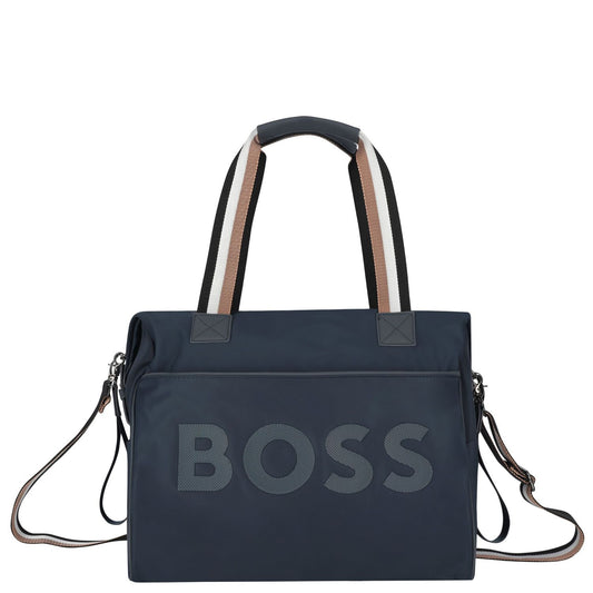 BOSS BABY Boy Navy Blue Logo Baby Changing Bag with Mat