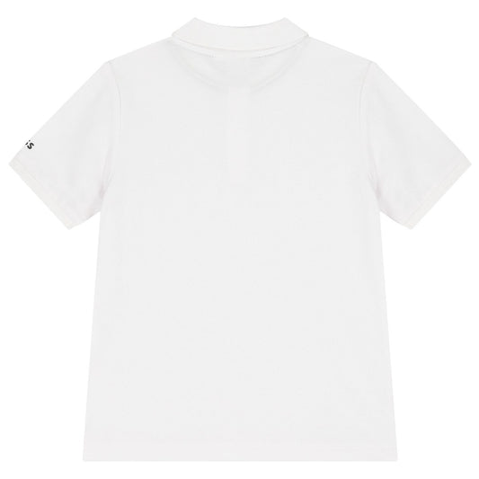 BOSS Boys White Logo Polo Shirt