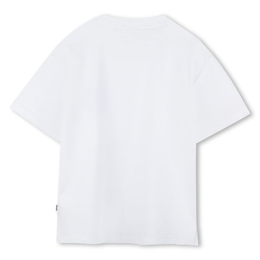 BOSS Boys White Logo T-Shirt