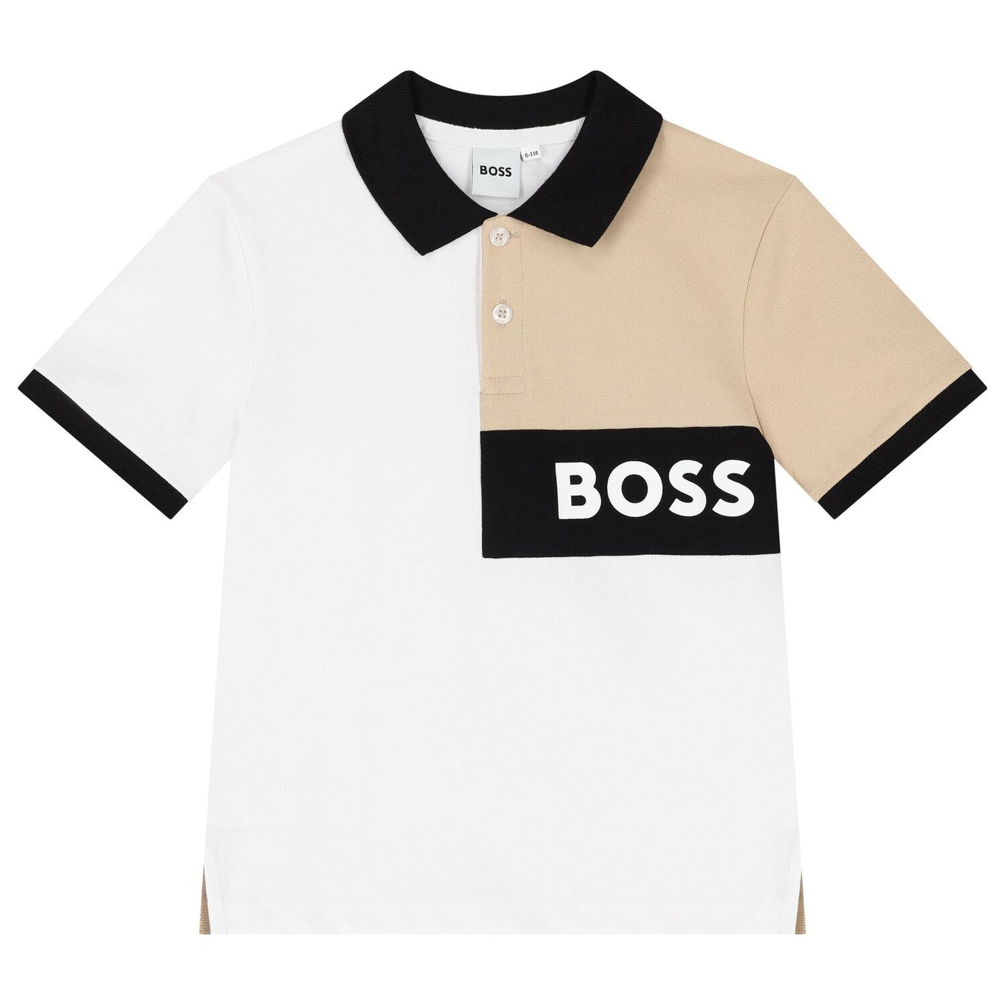BOSS Boys White & Black Logo Shorts Set