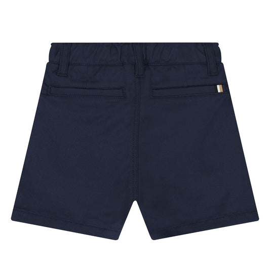 BOSS Younger Boys Navy Blue Shorts