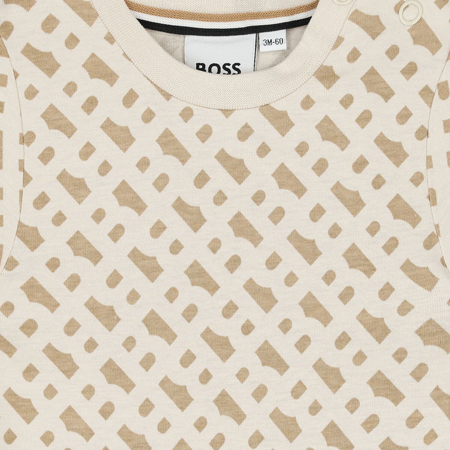 BOSS Younger Boys Beige Logo T-Shirt