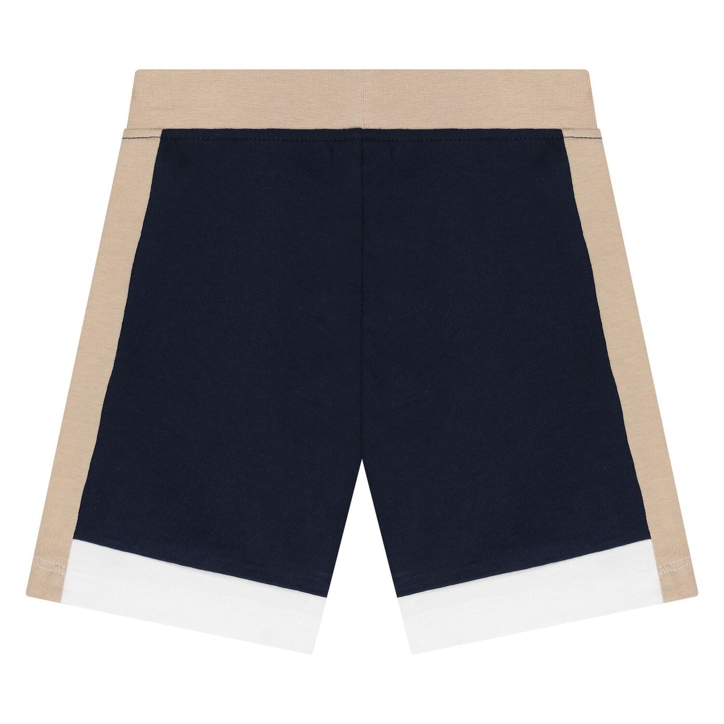 BOSS Younger Boys White & Navy Blue Shorts Set