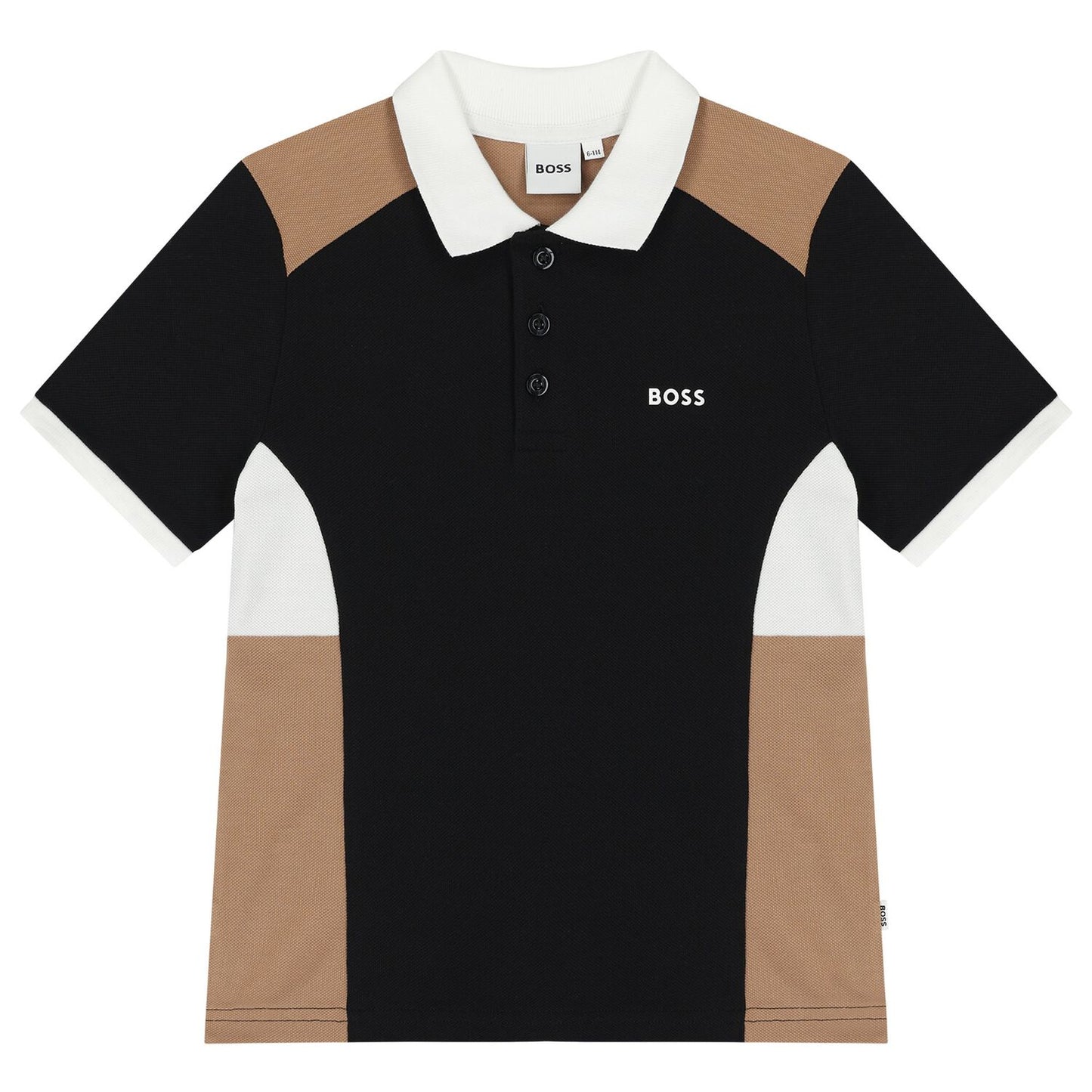 BOSS J52335/09B Boys Black Logo Polo Shirt