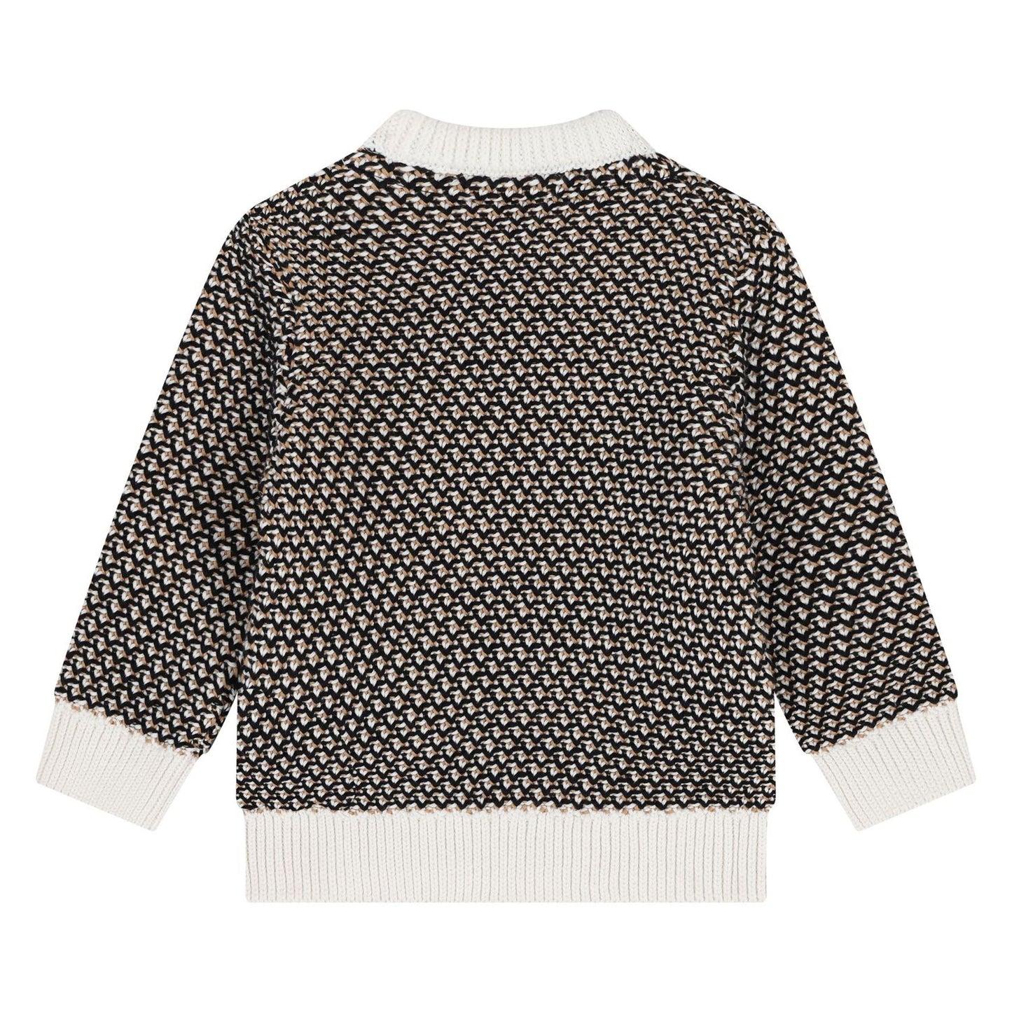 BOSS J52453/09B Younger Boys Black, Beige & Ivory Logo Knitted Jumper