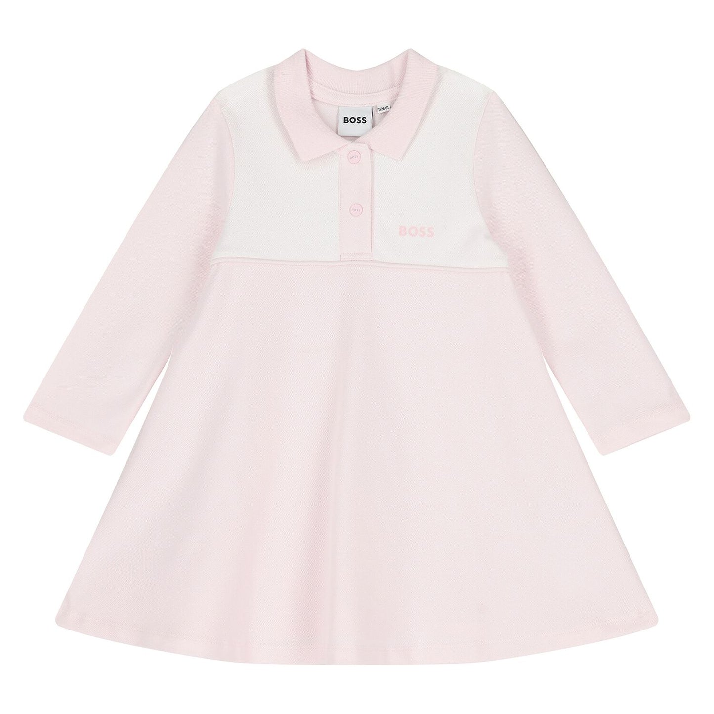 BOSS J52499/44L Younger Girls Pink Logo Polo Dress