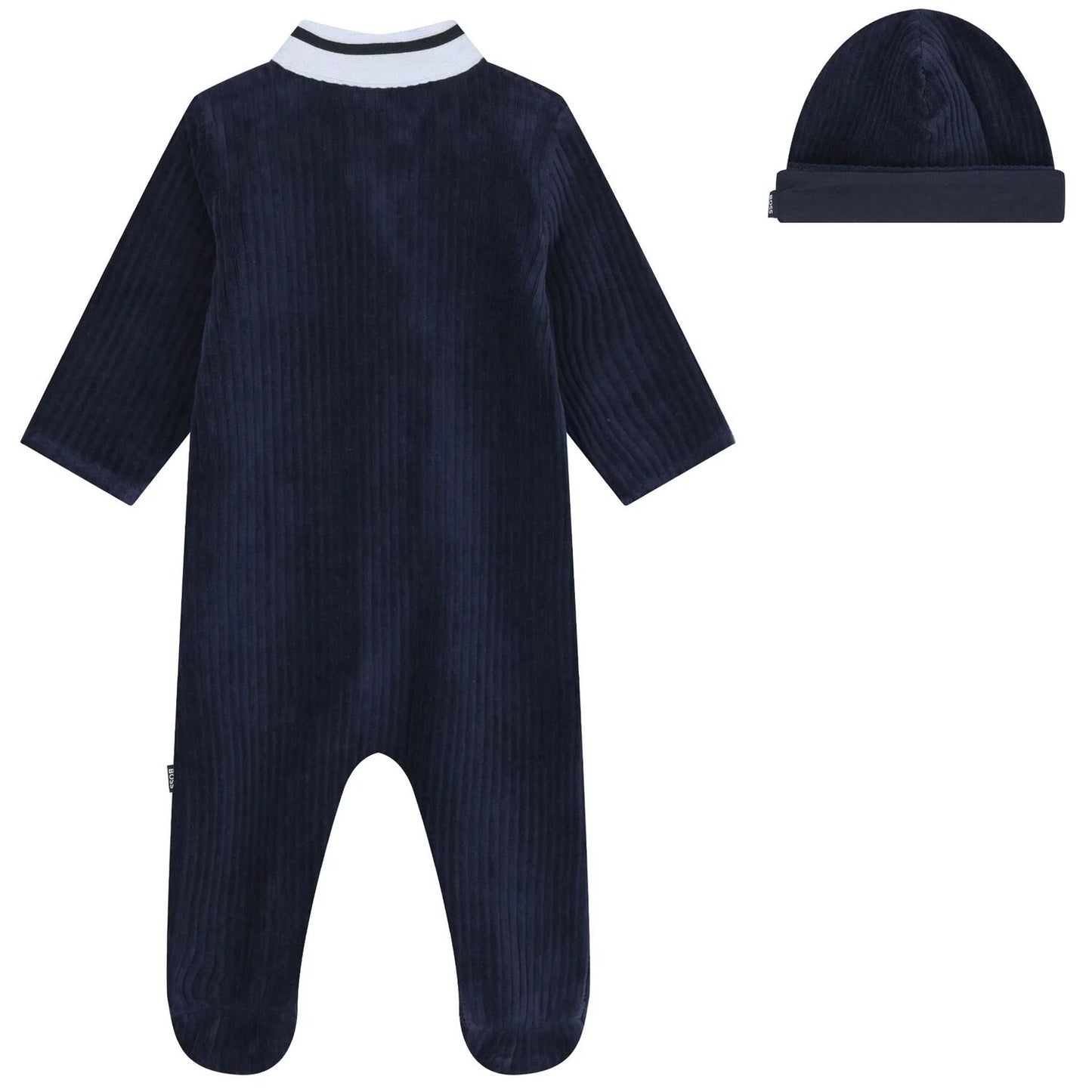 BOSS J52531 Baby Boys Navy Blue Logo Babygrow