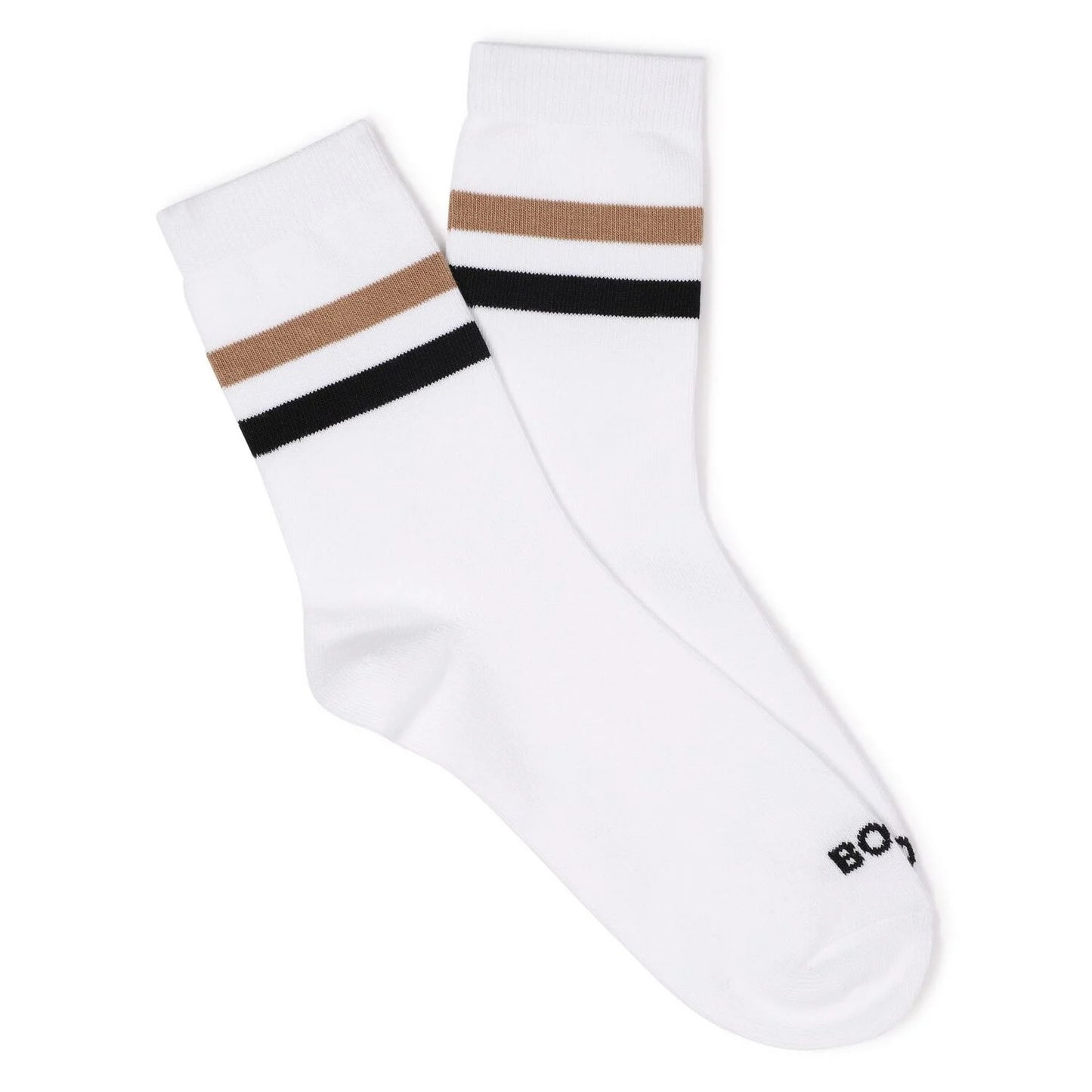 BOSS Boys White, Beige & Black Socks ( 3-Pack )