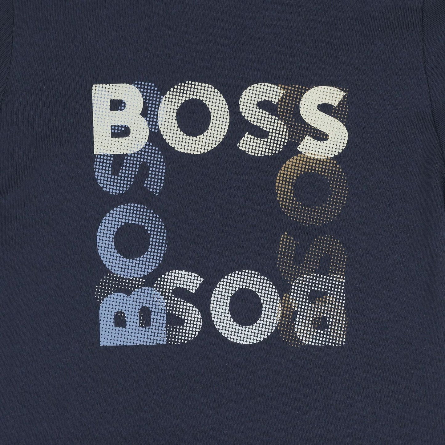 BOSS Younger Boys Navy Blue Logo T-Shirt