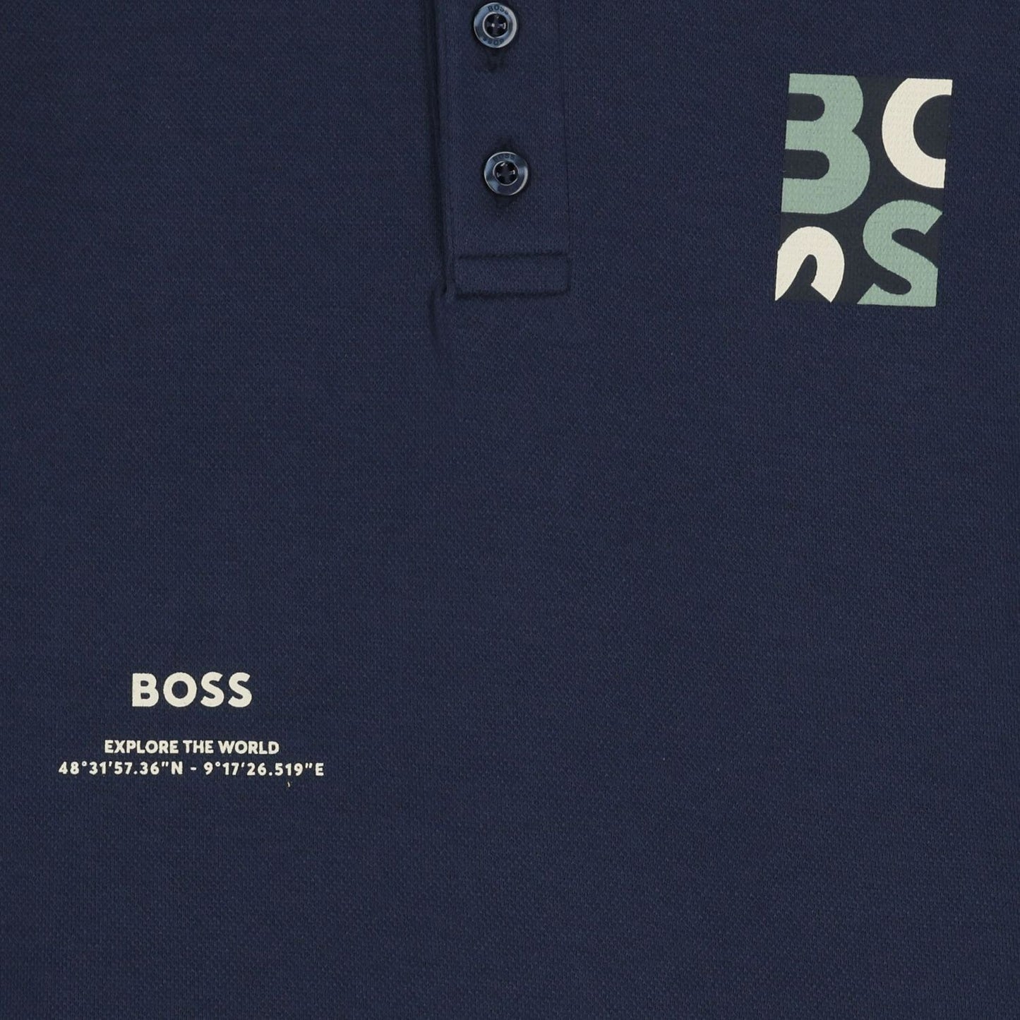 BOSS Younger Boys Green Logo Polo Shirt