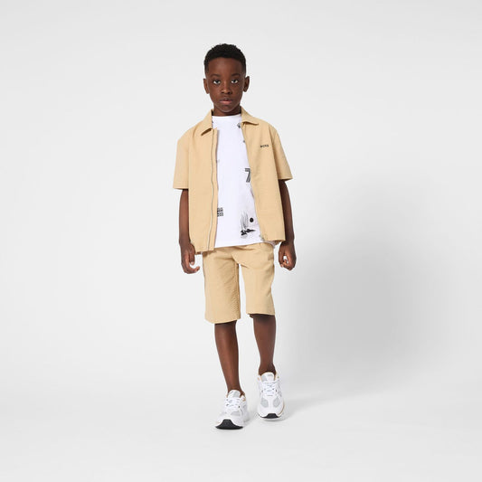 BOSS Boys White Logo T-Shirt