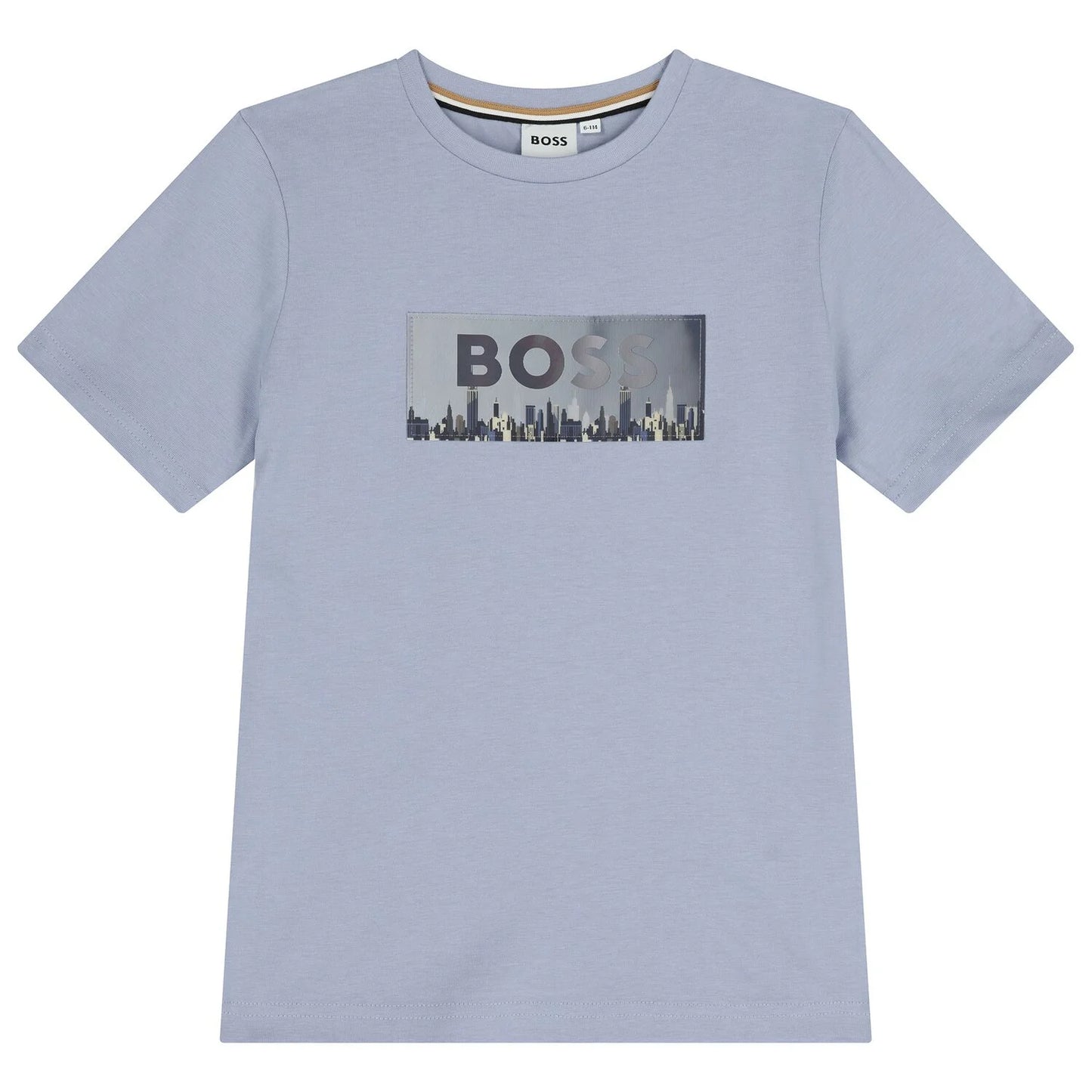 BOSS Boys Baby Blue Logo T-Shirt