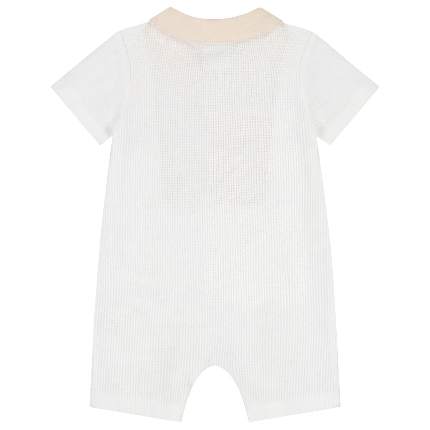 BOSS Baby Boys White & Beige Romper