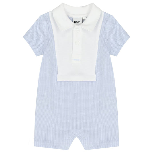 BOSS Baby Boys White & Blue Romper