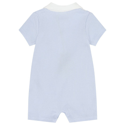 BOSS Baby Boys White & Blue Romper