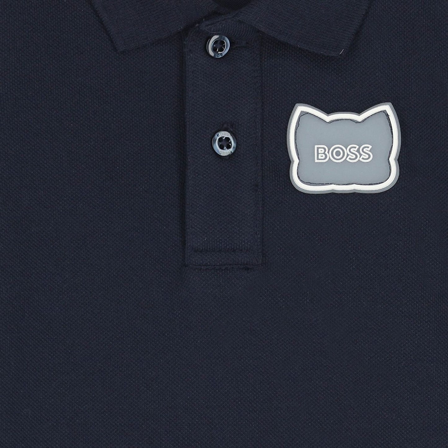 BOSS Baby Boys Navy Blue Logo Romper