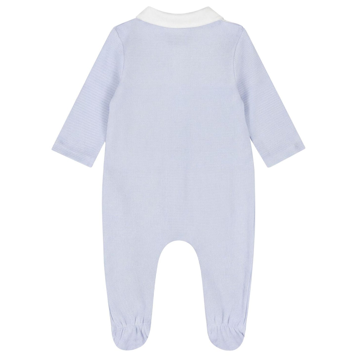 BOSS Baby Boys Baby Blue & White Polo Babygrow