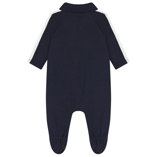 BOSS Baby Boys Navy Blue Logo Babygrow