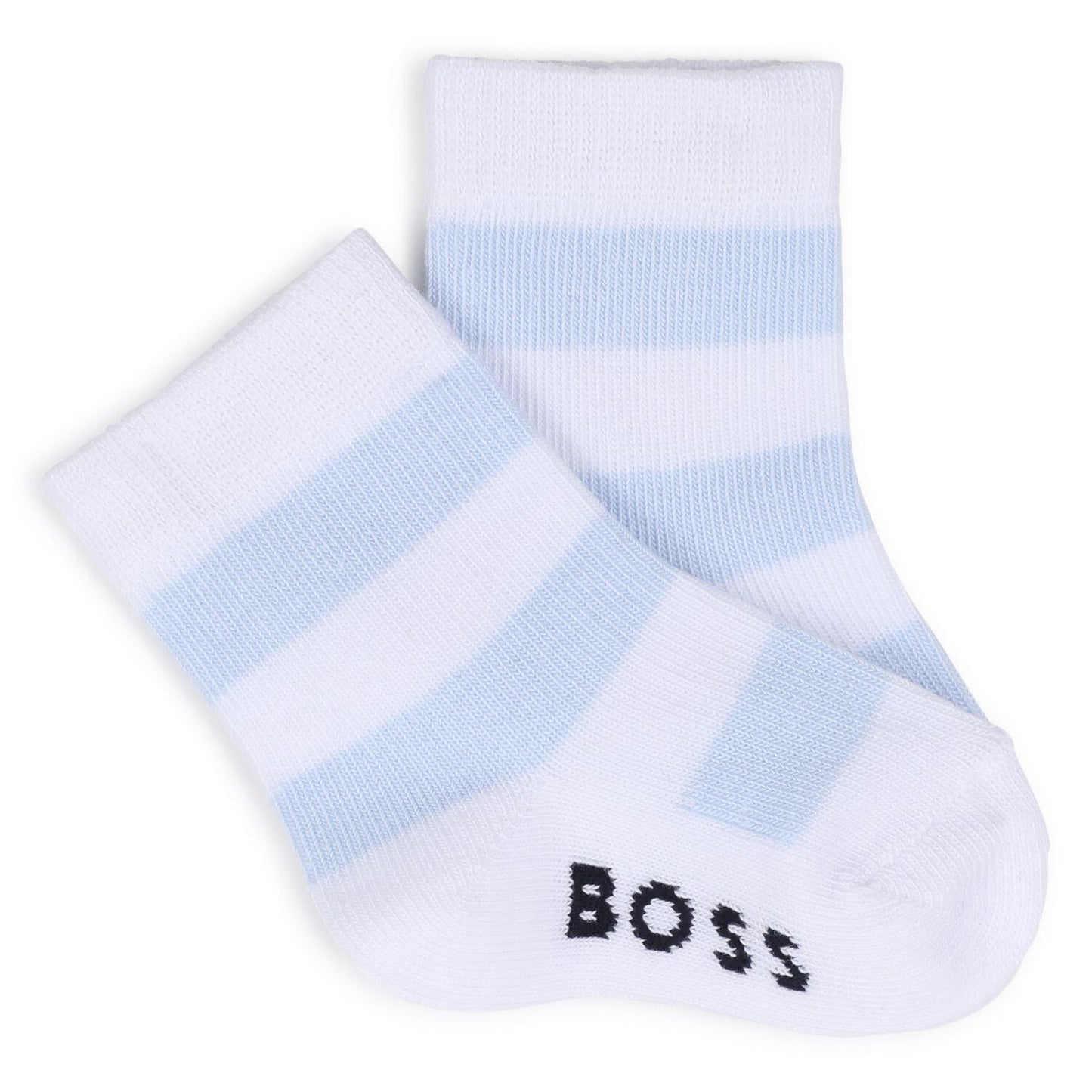 BOSS Baby Boys White, Blue & Navy Blue Logo Socks ( 3-Pack )