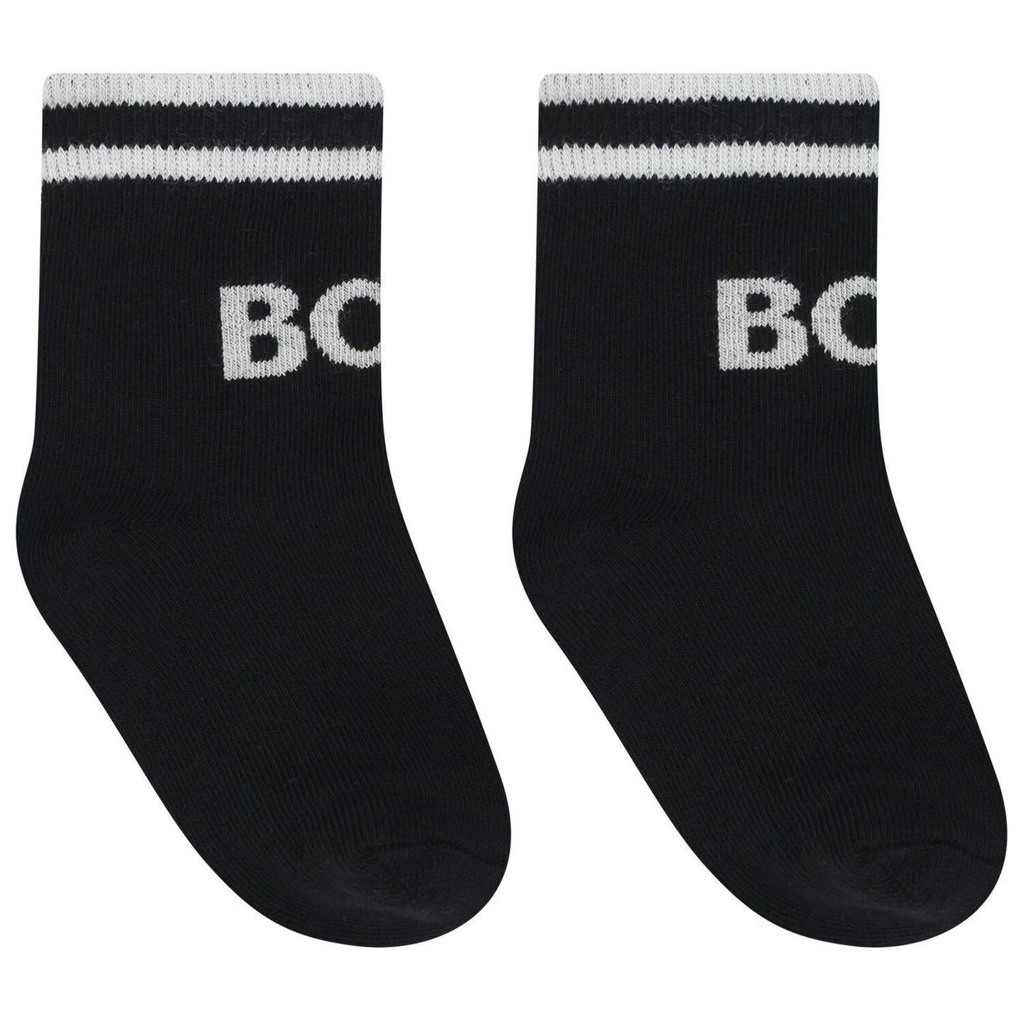 BOSS Baby Boys White, Black & Beige Logo Socks ( 3-Pack )