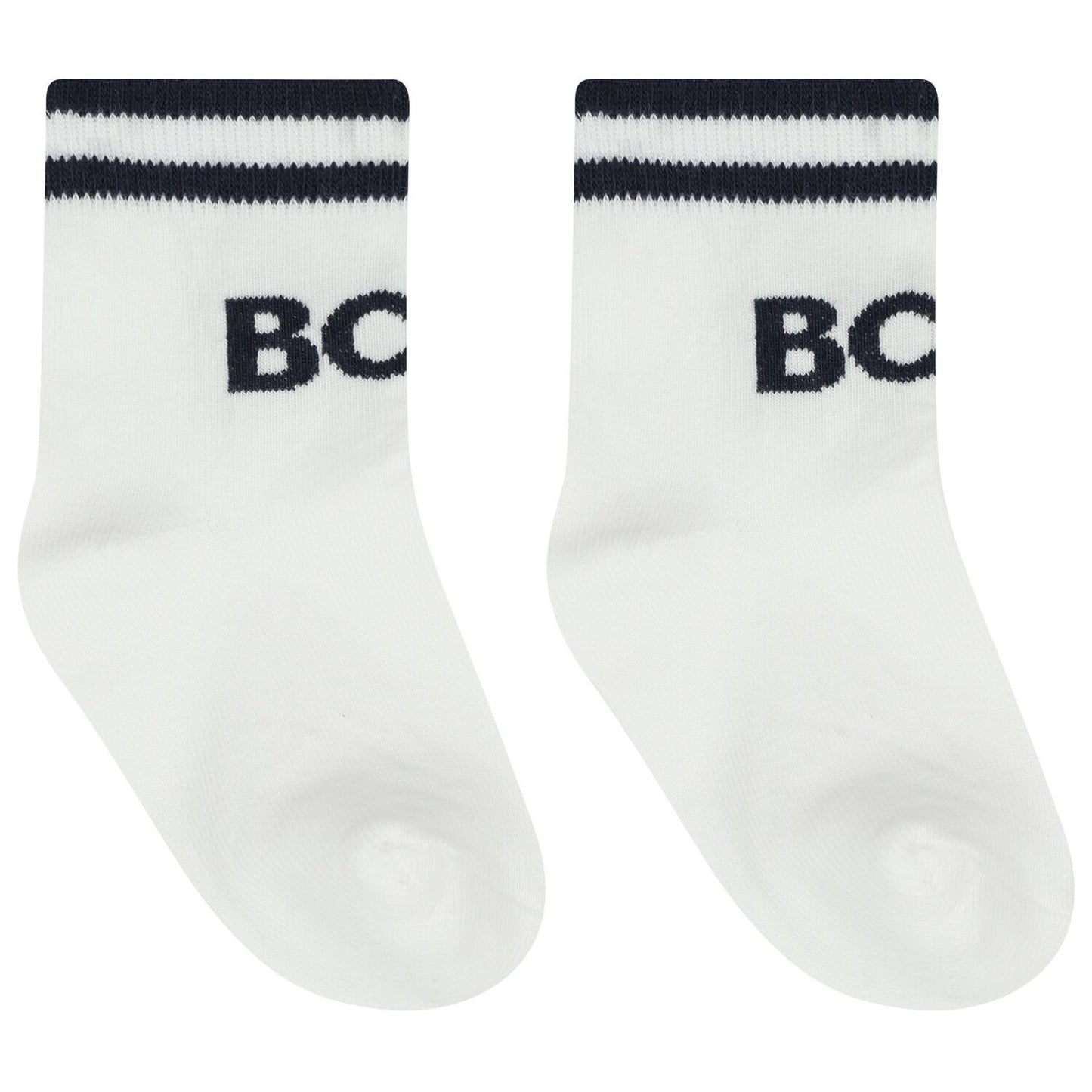 BOSS Baby Boys White & Blue Logo Socks ( 3-Pack )
