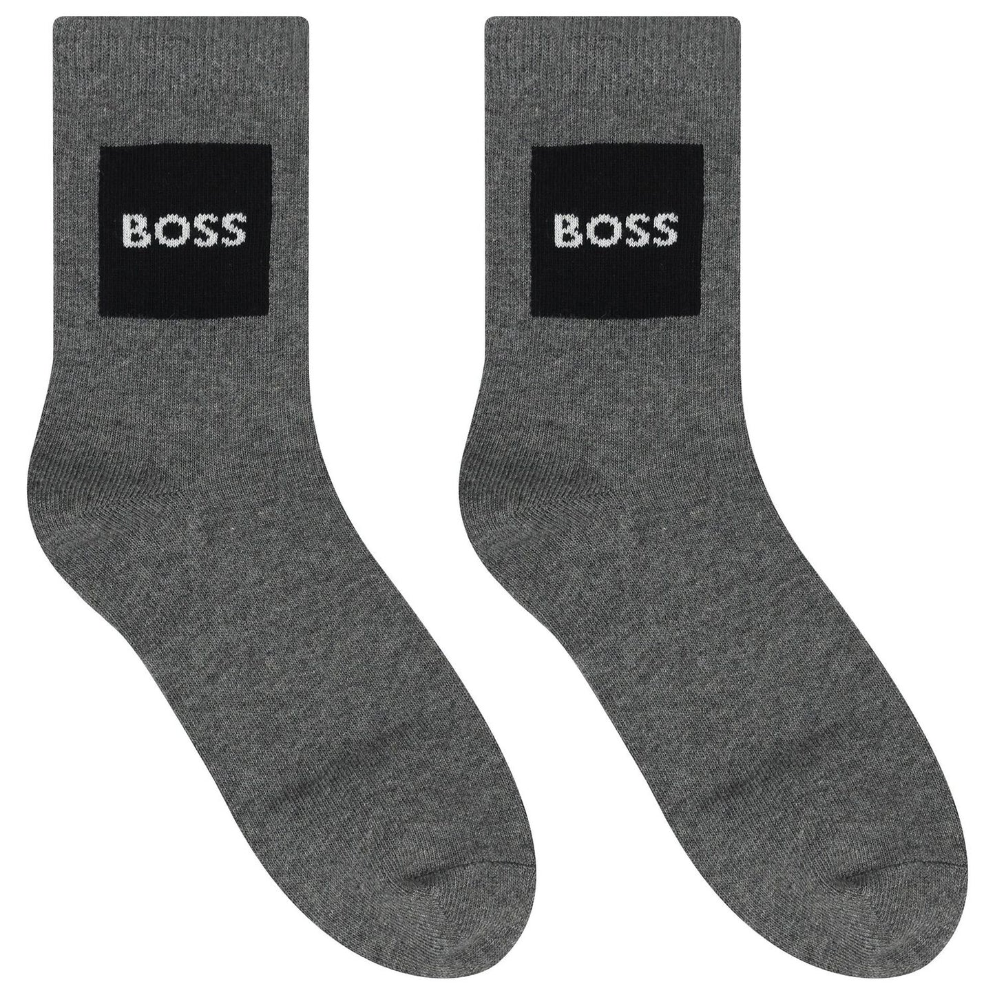 BOSS Boys Grey, White & Beige Logo Socks ( 3-Pack )
