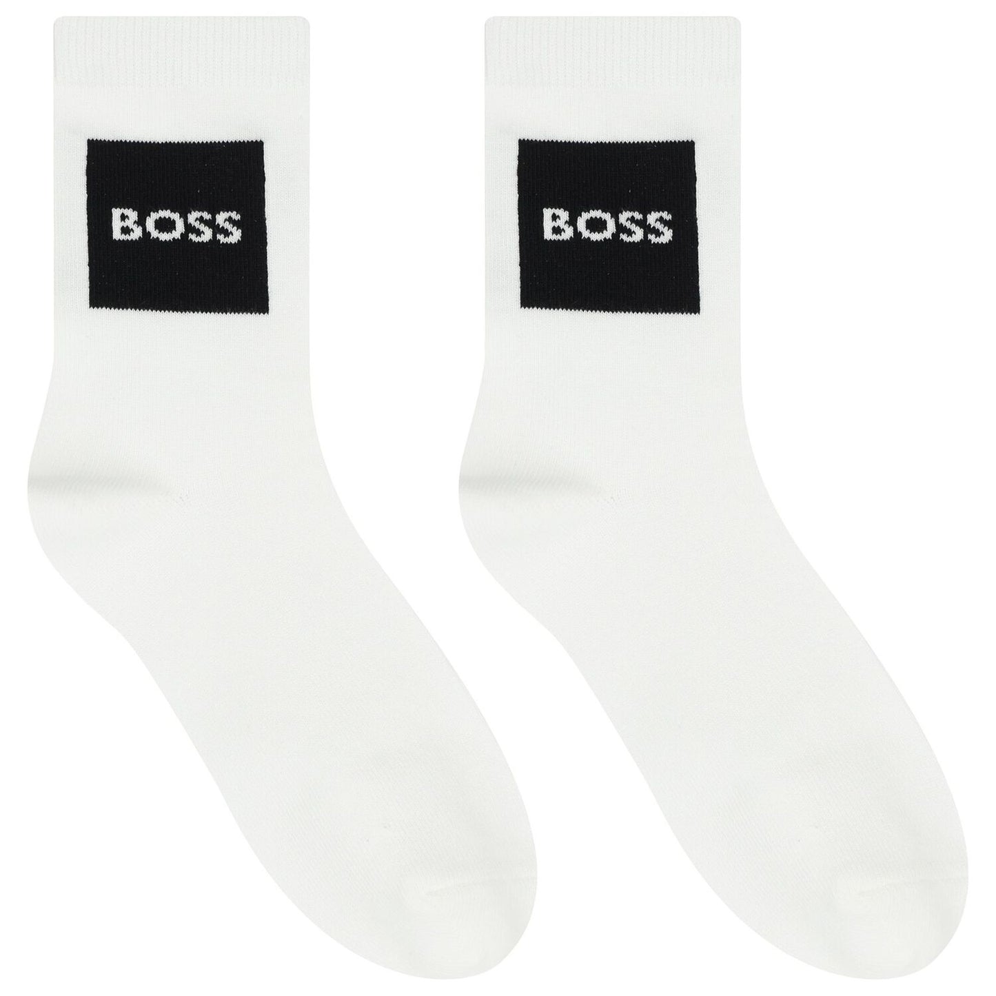 BOSS Boys Grey, White & Beige Logo Socks ( 3-Pack )