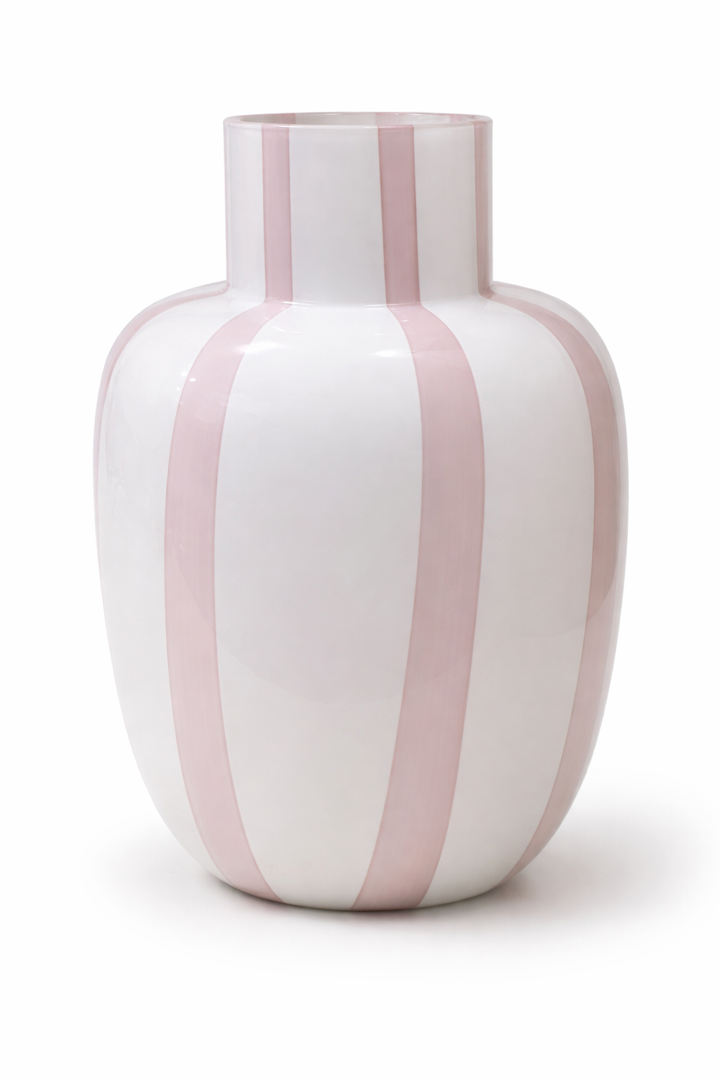 Strip Pink Glass Vase
