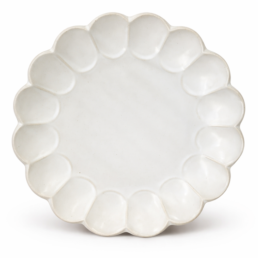 Scallop White Dinner plate