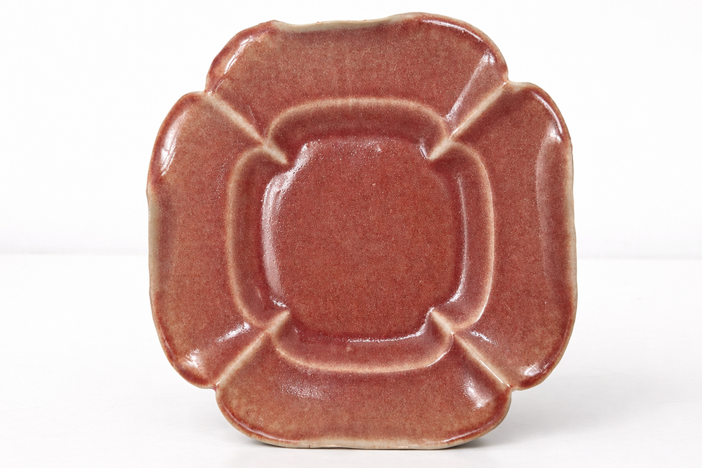 Ceramic Dessert Plate - Maroon