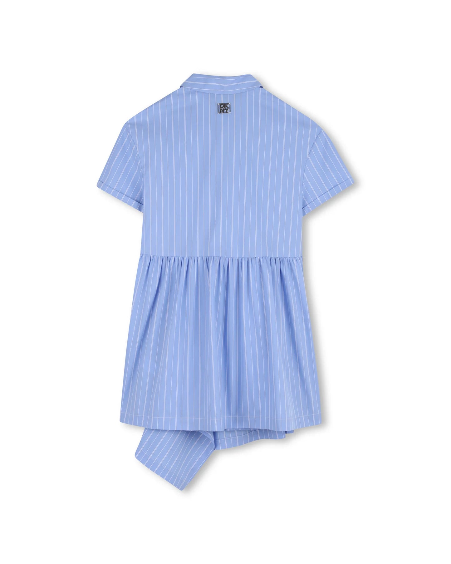 DKNY Girls Blue Diamante Logo Shirt Dress