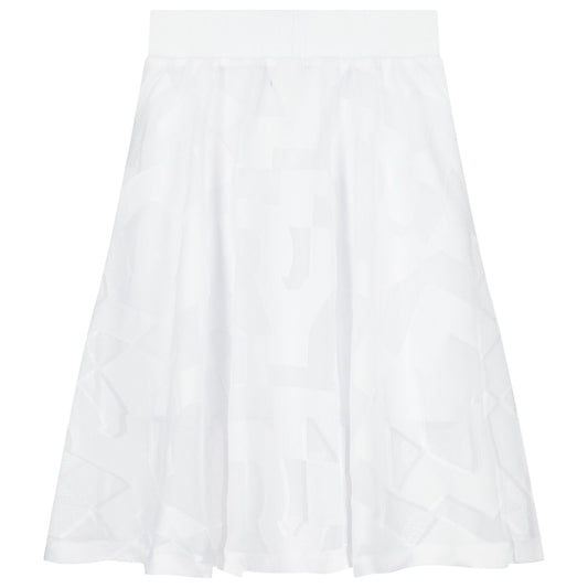 DKNY Girls Long White Skirt