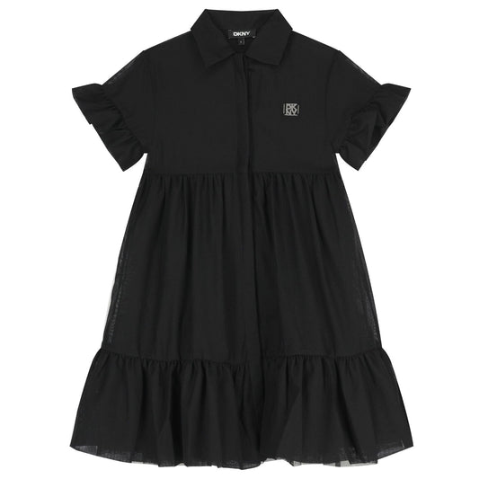 DKNY D62401/09B Girls Black Ceremonial Dress