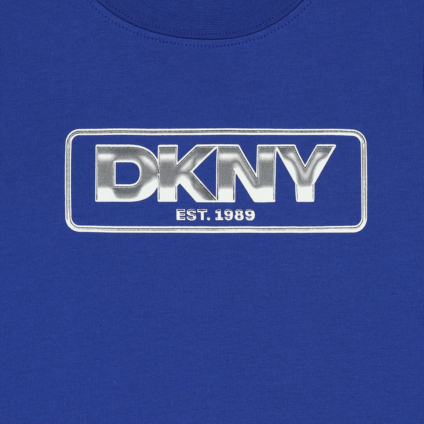DKNY D62436 Boys Blue Logo T-Shirt