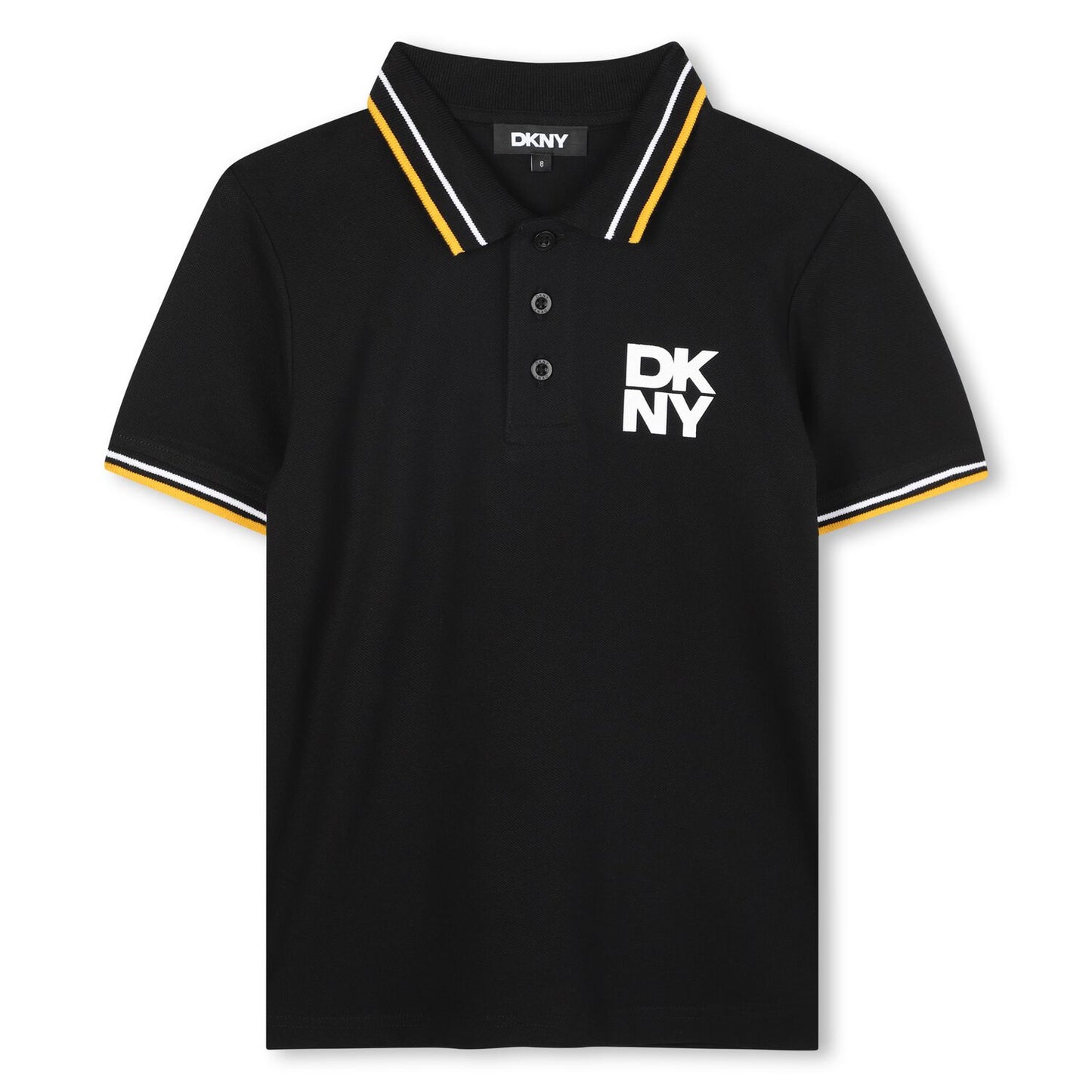 DKNY D62411/09B Boys Black Logo Polo Shirt