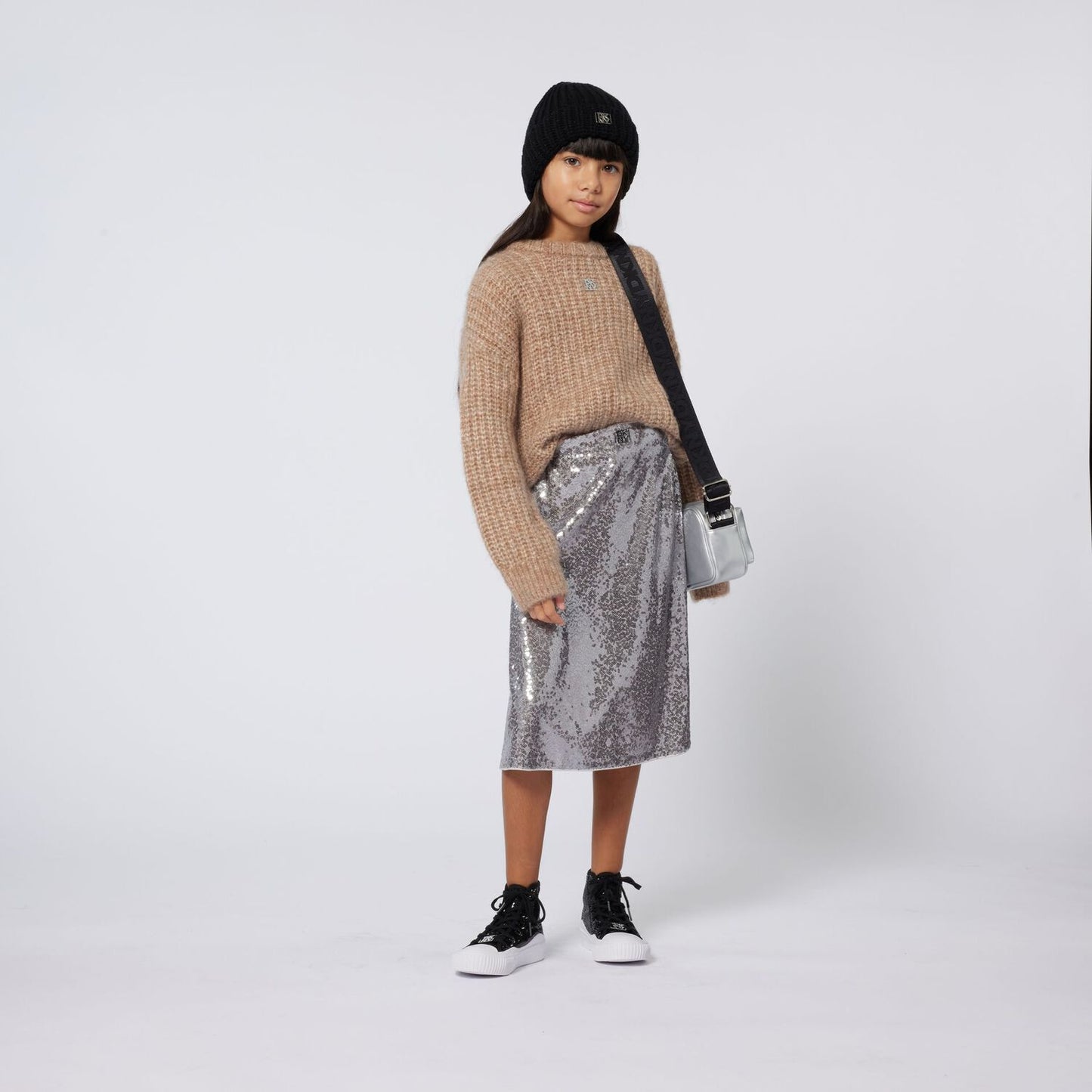 DKNY D62474/016 Girls Silver Logo Bag