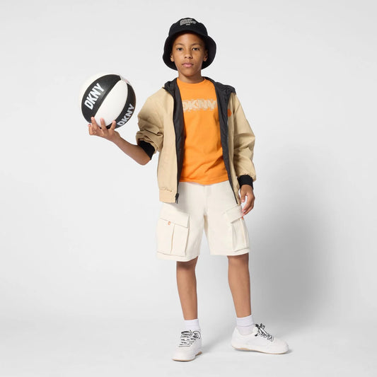 DKNY Boys Ivory Logo Shorts