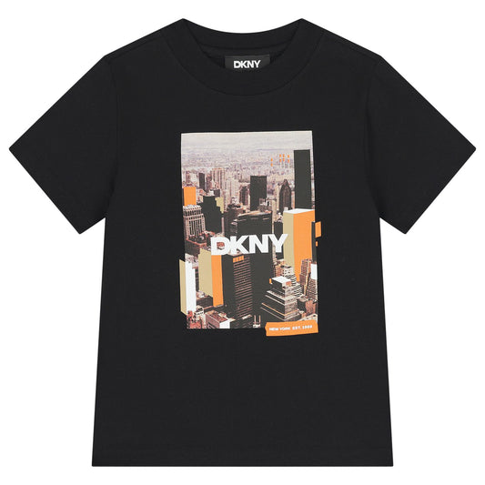 DKNY Boys Black Logo T-Shirt