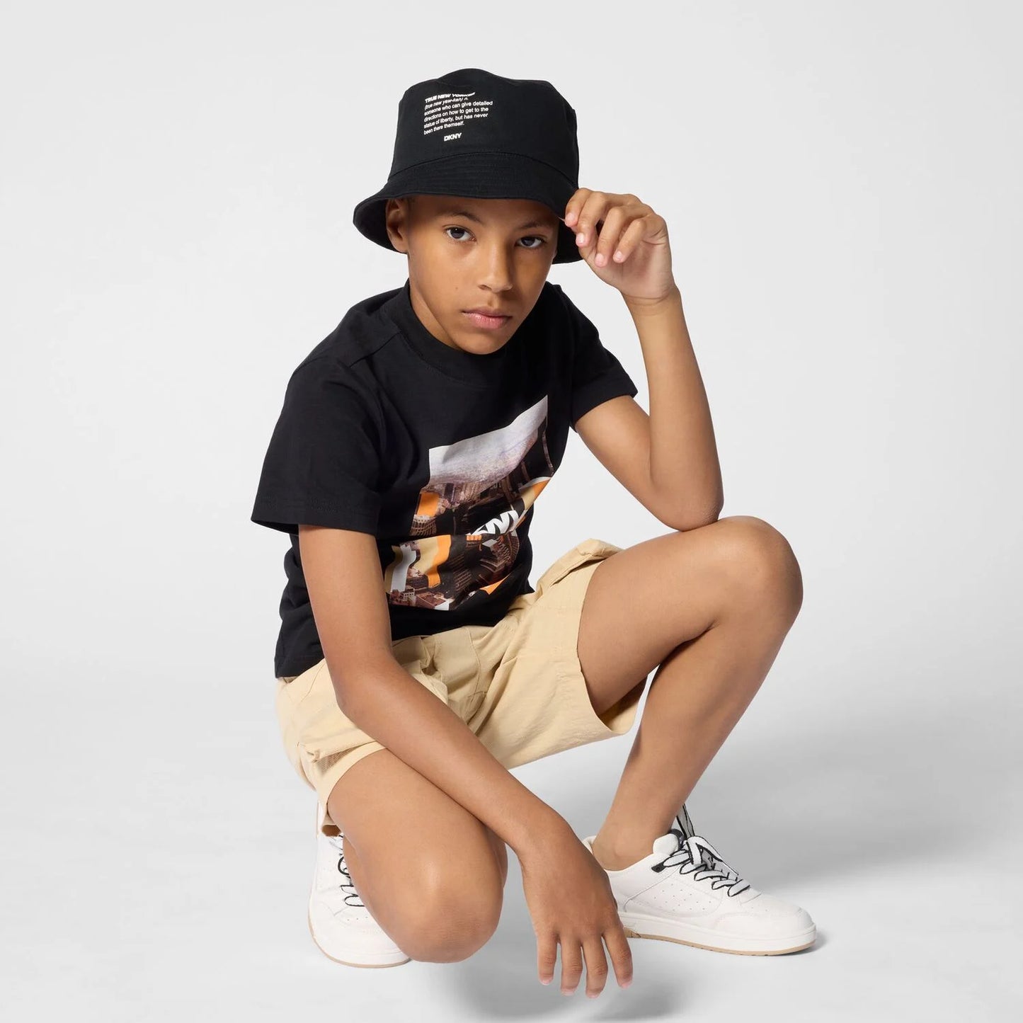 DKNY Boys Black Logo T-Shirt