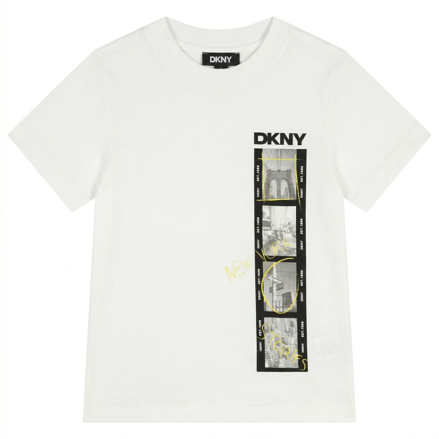 DKNY Boys White Logo T-Shirt