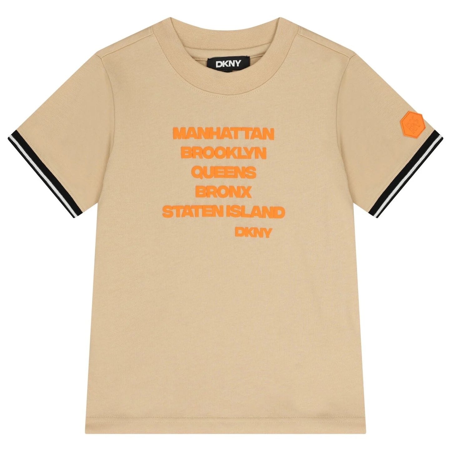 DKNY Boys Beige Logo T-Shirt