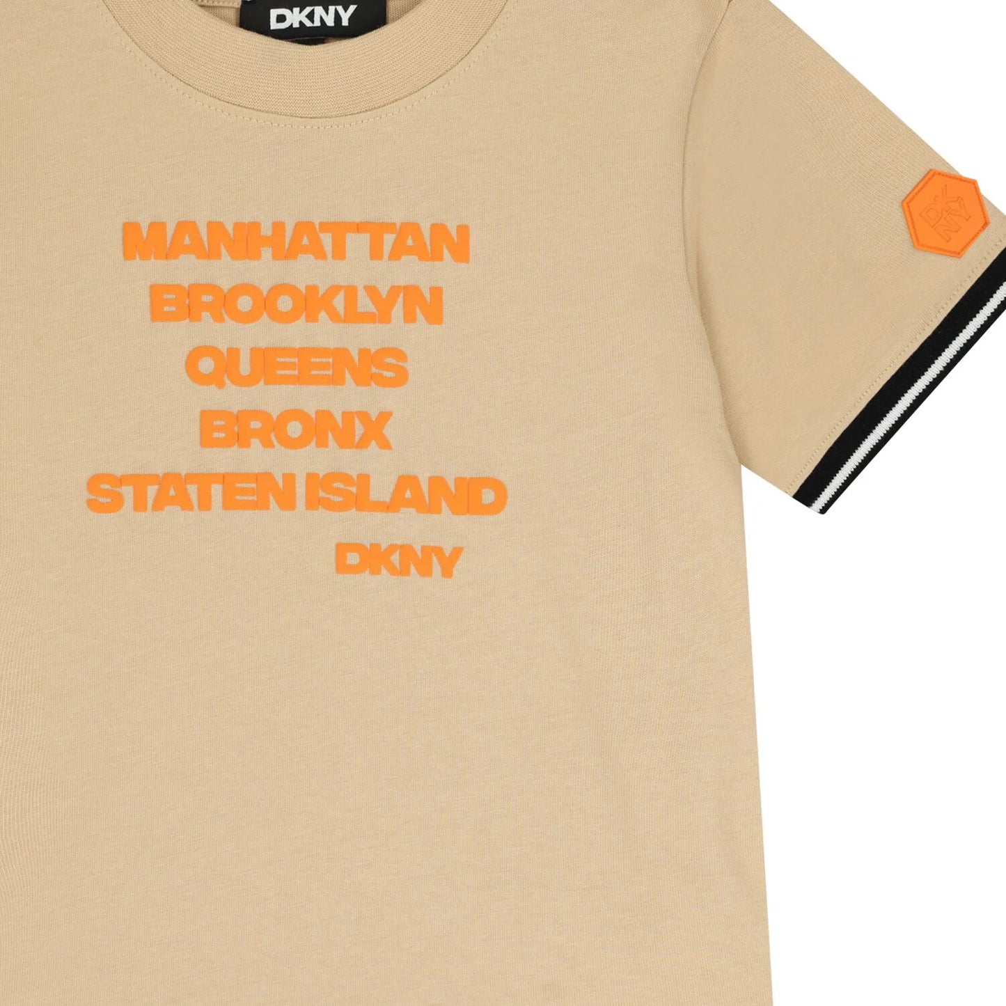 DKNY Boys Beige Logo T-Shirt
