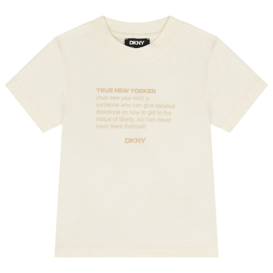 DKNY Mini Me Ivory Logo T-Shirt