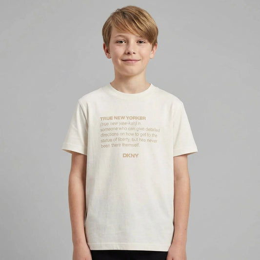 DKNY Mini Me Ivory Logo T-Shirt