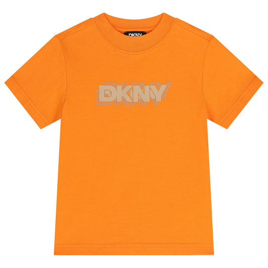 DKNY Boys Orange Logo T-Shirt