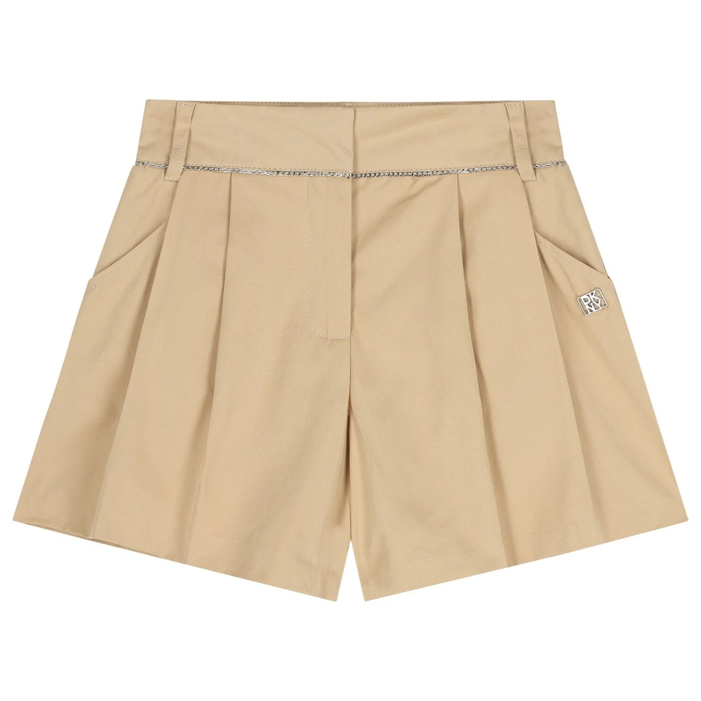 DKNY Girls Beige Logo Shorts