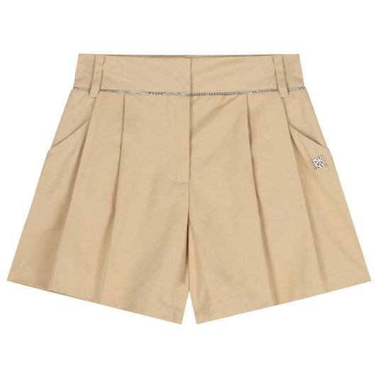 DKNY Girls Beige Logo Shorts