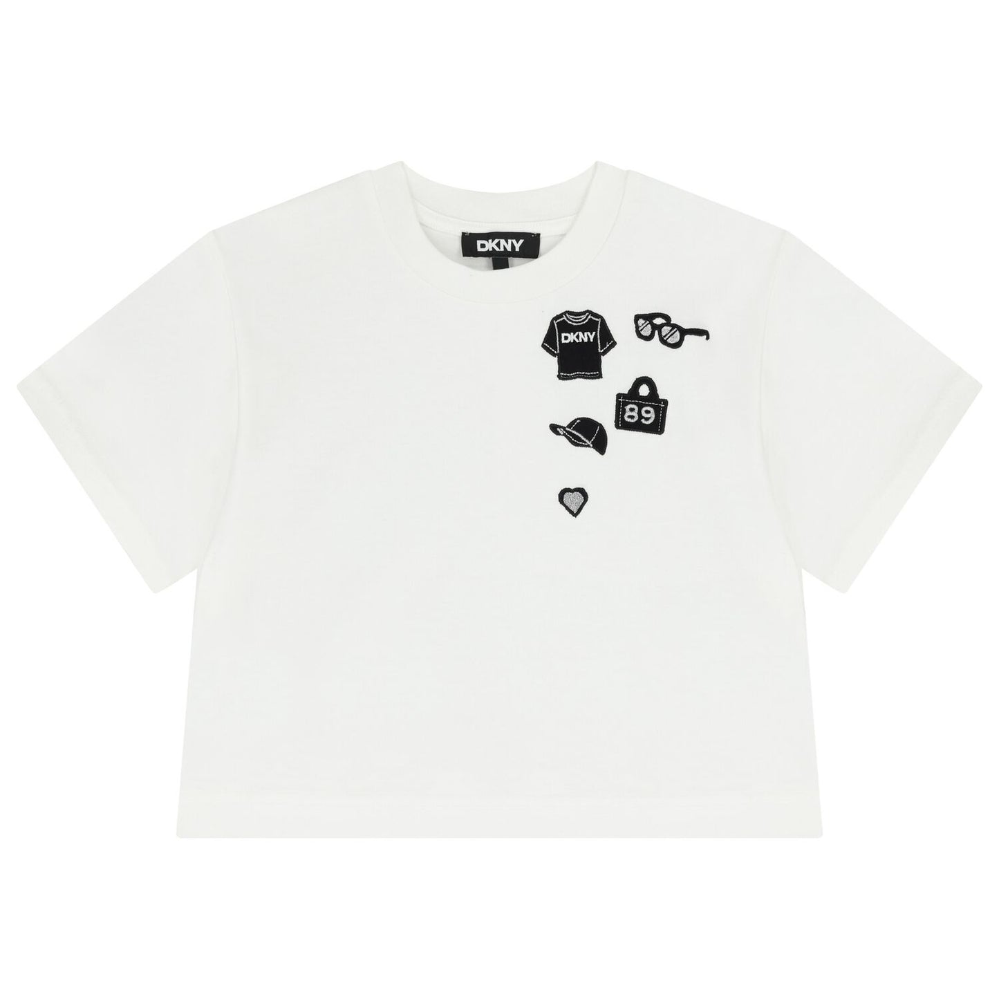 DKNY Girls Mini Me White Logo T-Shirt