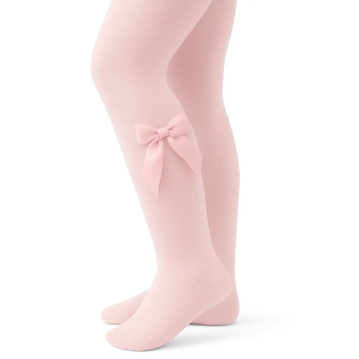 CARLOMAGNO UKSAT Girls Baby Pink Ribbon Bow Tights