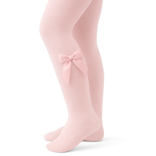 CARLOMAGNO UKSAT Girls Baby Pink Ribbon Bow Tights